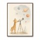 Giraffe Galaxy Nursery Wall Art Print