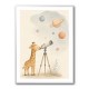Giraffe Galaxy Nursery Wall Art Print