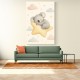 Koala Sleeping Star Nursery Wall Art Print