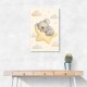 Koala Sleeping Star Nursery Wall Art Print