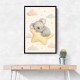 Koala Sleeping Star Nursery Wall Art Print