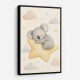 Koala Sleeping Star Nursery Wall Art Print