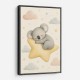 Koala Sleeping Star Nursery Wall Art Print