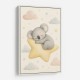 Koala Sleeping Star Nursery Wall Art Print