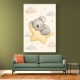 Koala Sleeping Star Nursery Wall Art Print