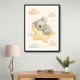 Koala Sleeping Star Nursery Wall Art Print