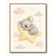 Koala Sleeping Star Nursery Wall Art Print