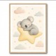 Koala Sleeping Star Nursery Wall Art Print
