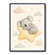Koala Sleeping Star Nursery Wall Art Print