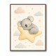 Koala Sleeping Star Nursery Wall Art Print