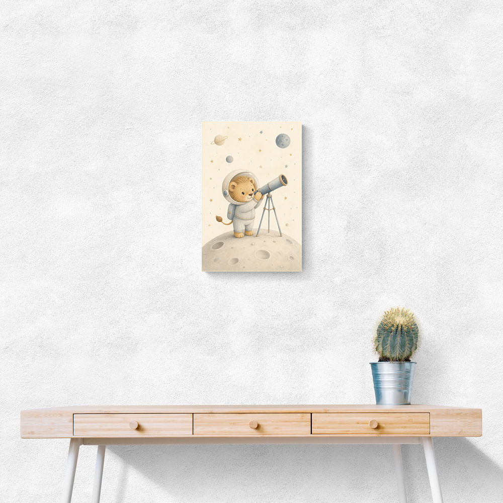 Lion Star Explorer Nursery Wall Art Print