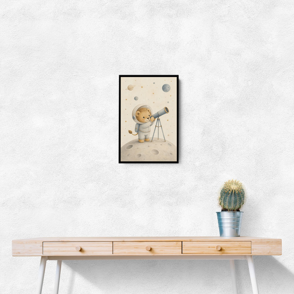 Lion Star Explorer Nursery Wall Art Print