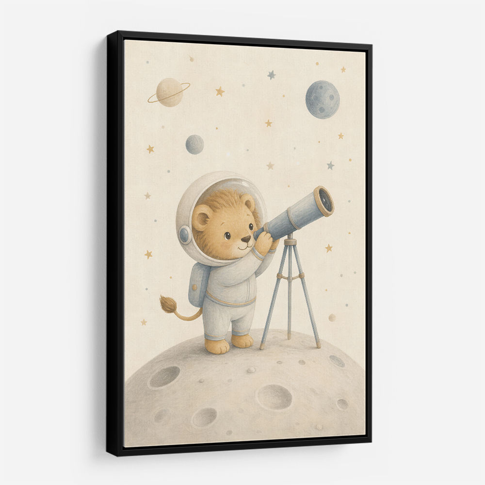 Lion Star Explorer Nursery Wall Art Print
