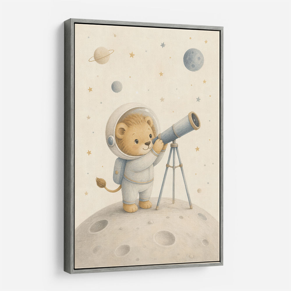 Lion Star Explorer Nursery Wall Art Print