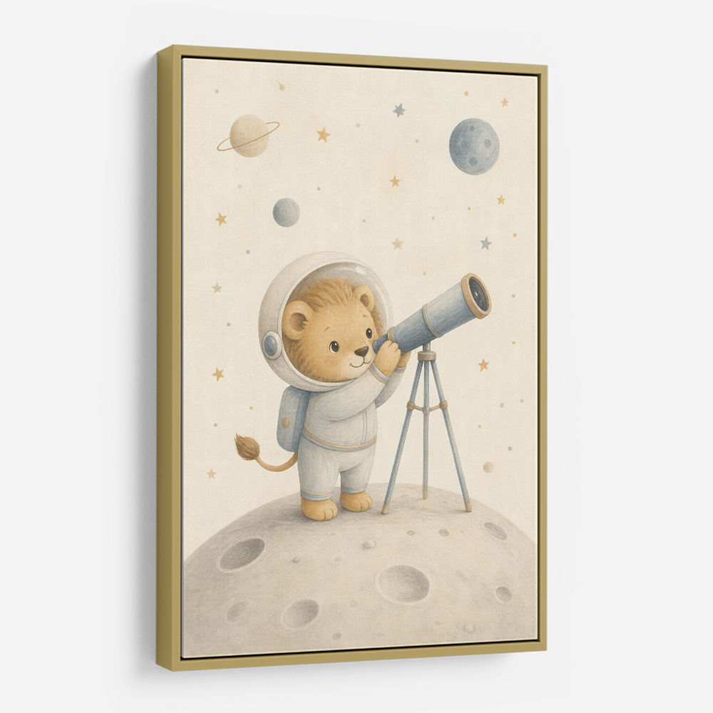 Lion Star Explorer Nursery Wall Art Print