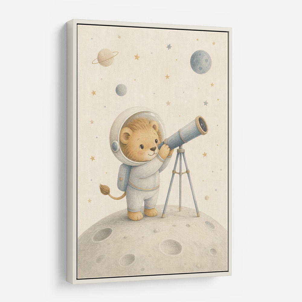 Lion Star Explorer Nursery Wall Art Print