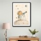 Lion Star Explorer Nursery Wall Art Print
