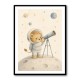 Lion Star Explorer Nursery Wall Art Print