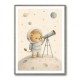 Lion Star Explorer Nursery Wall Art Print
