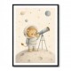 Lion Star Explorer Nursery Wall Art Print