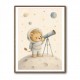 Lion Star Explorer Nursery Wall Art Print