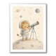 Lion Star Explorer Nursery Wall Art Print