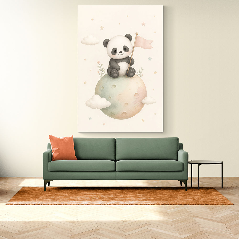 Panda Planet Nursery Wall Art Print
