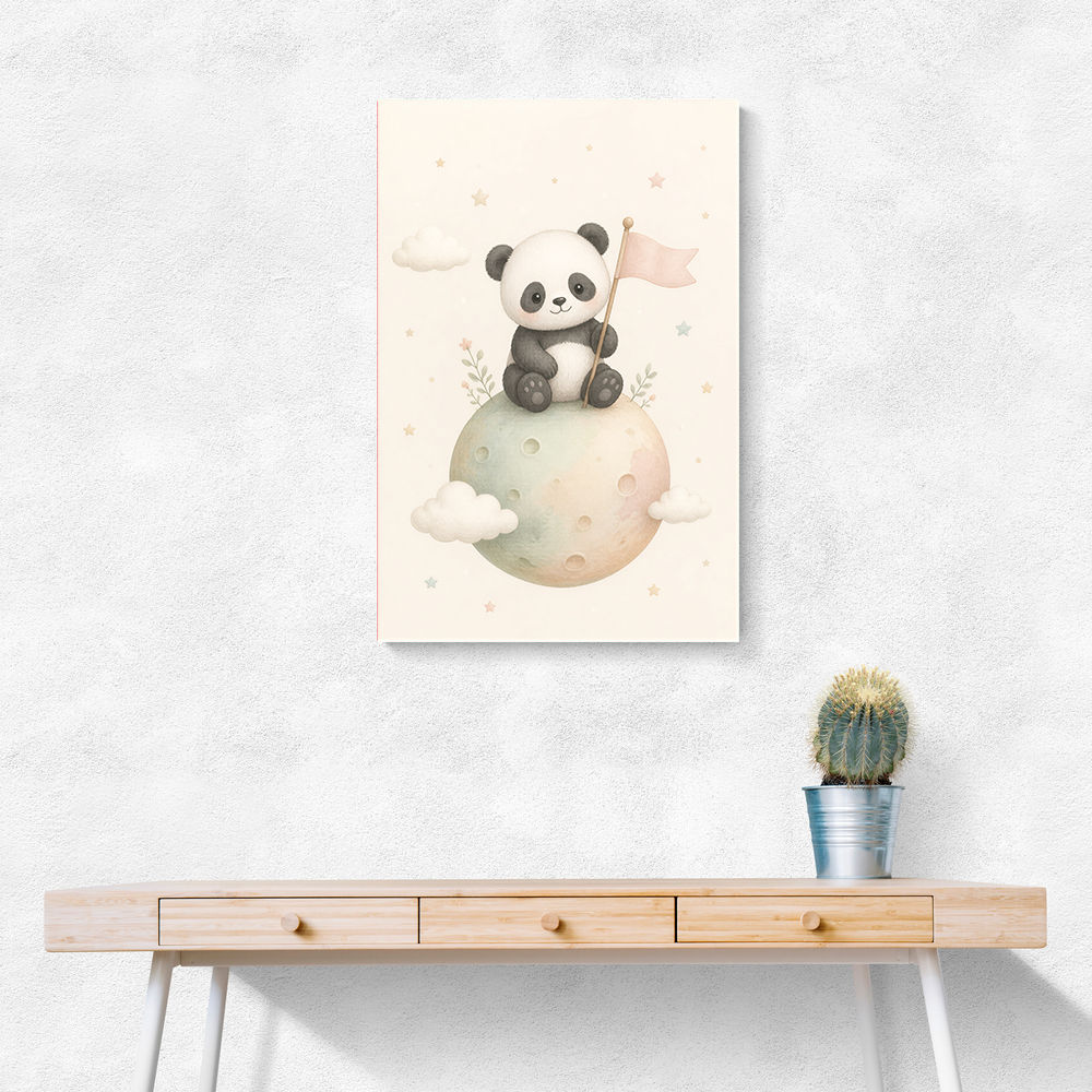Panda Planet Nursery Wall Art Print