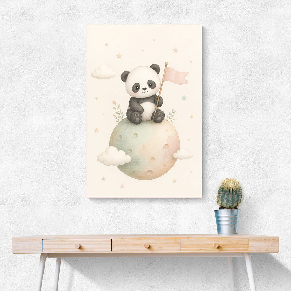 Panda Planet Nursery Wall Art Print