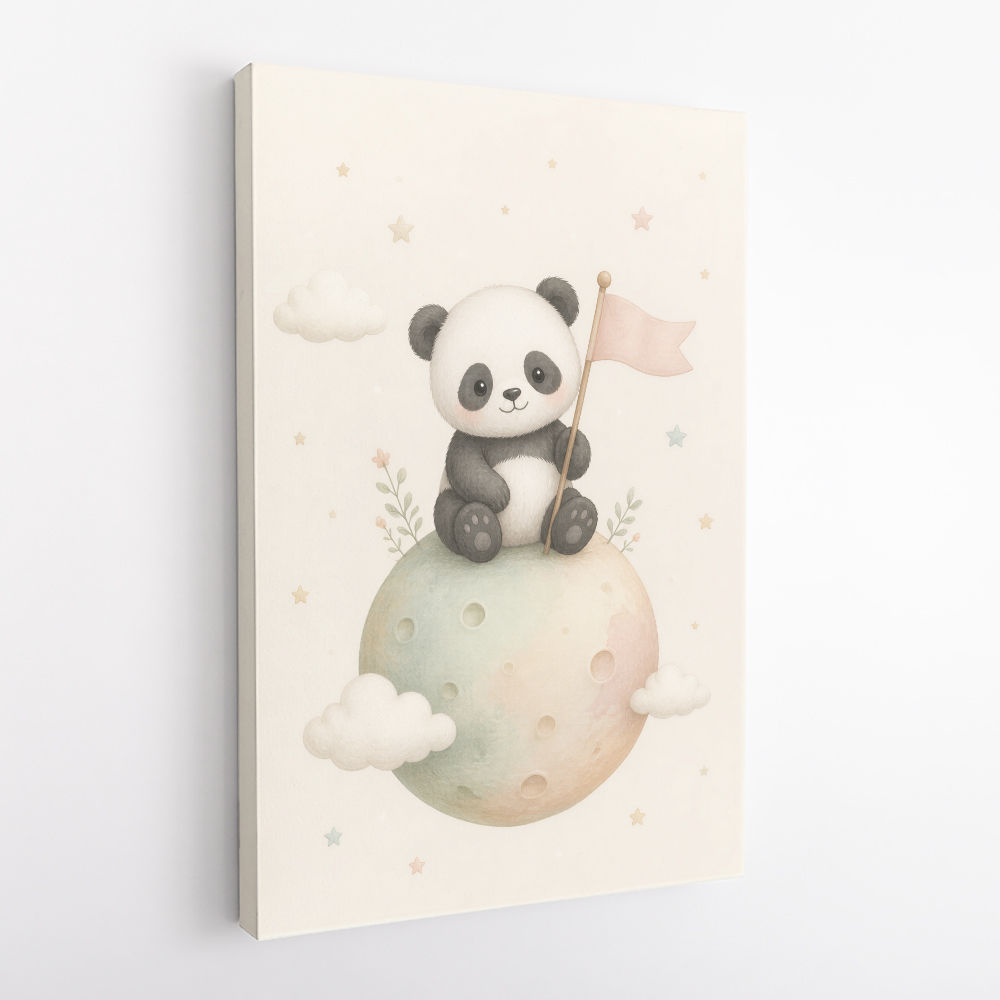Panda Planet Nursery Wall Art Print