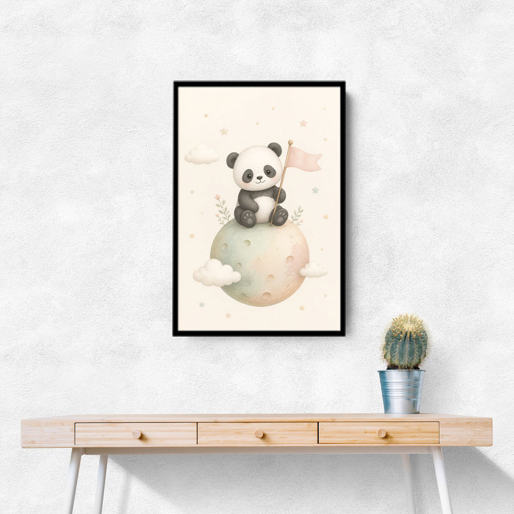 Panda Planet Nursery Wall Art Print