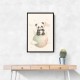 Panda Planet Nursery Wall Art Print