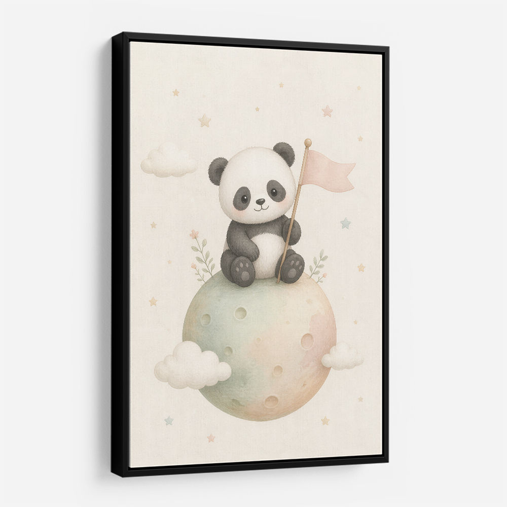 Panda Planet Nursery Wall Art Print