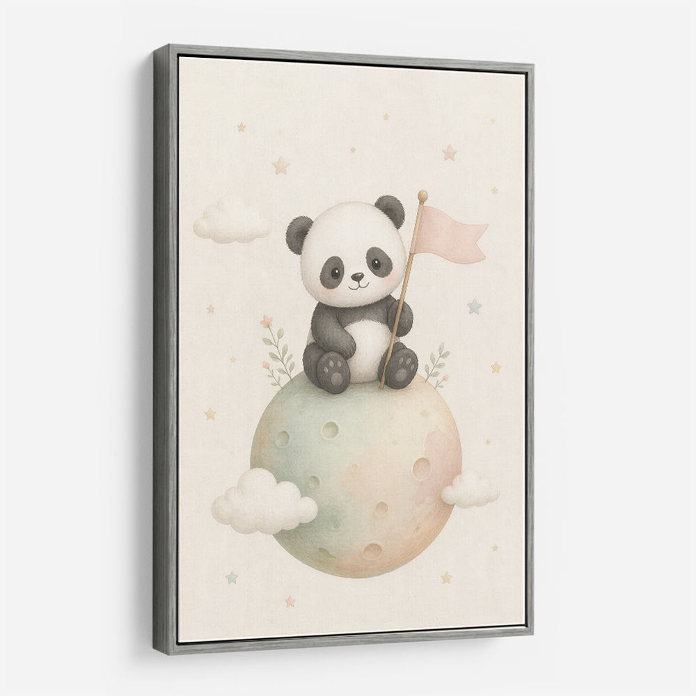 Panda Planet Nursery Wall Art Print