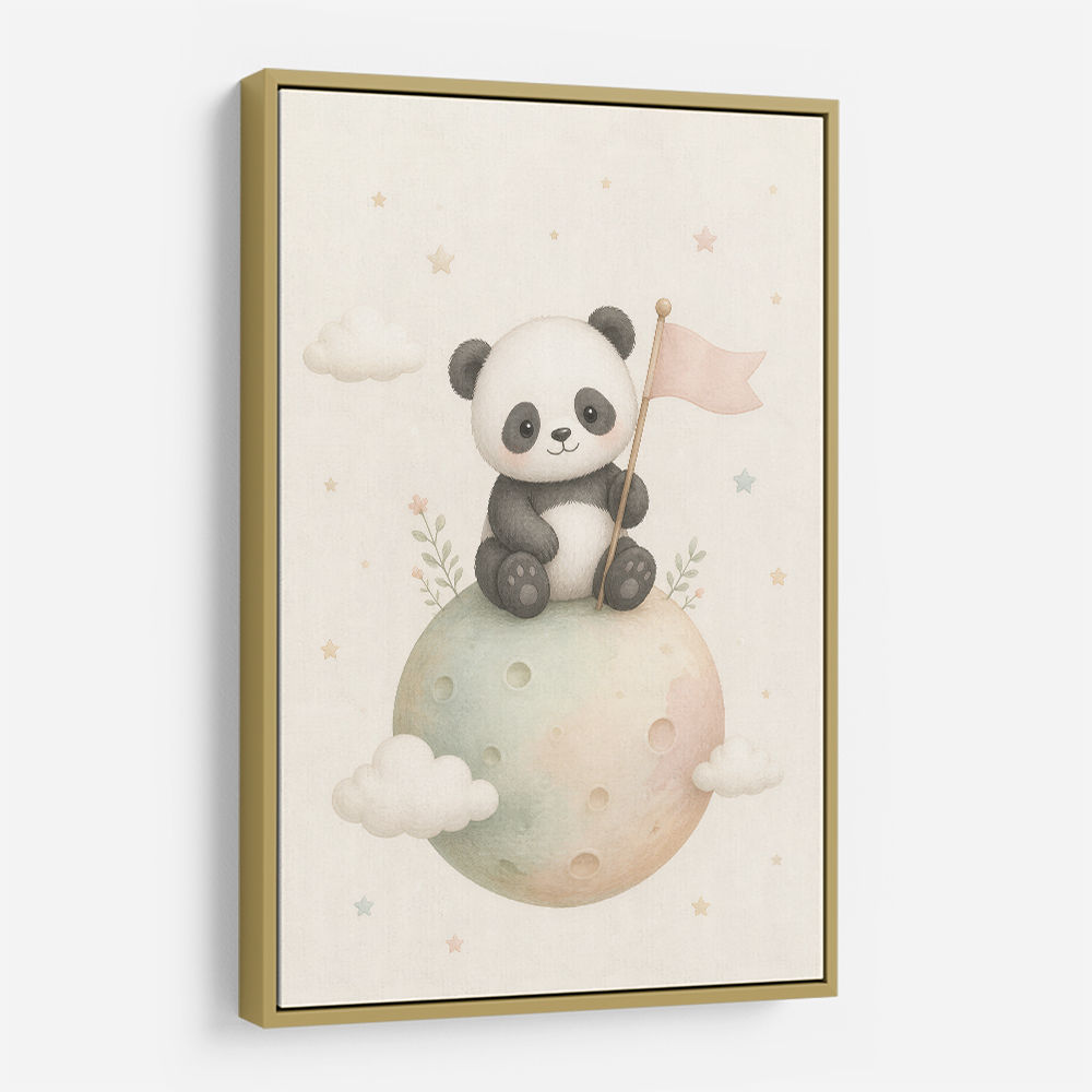 Panda Planet Nursery Wall Art Print