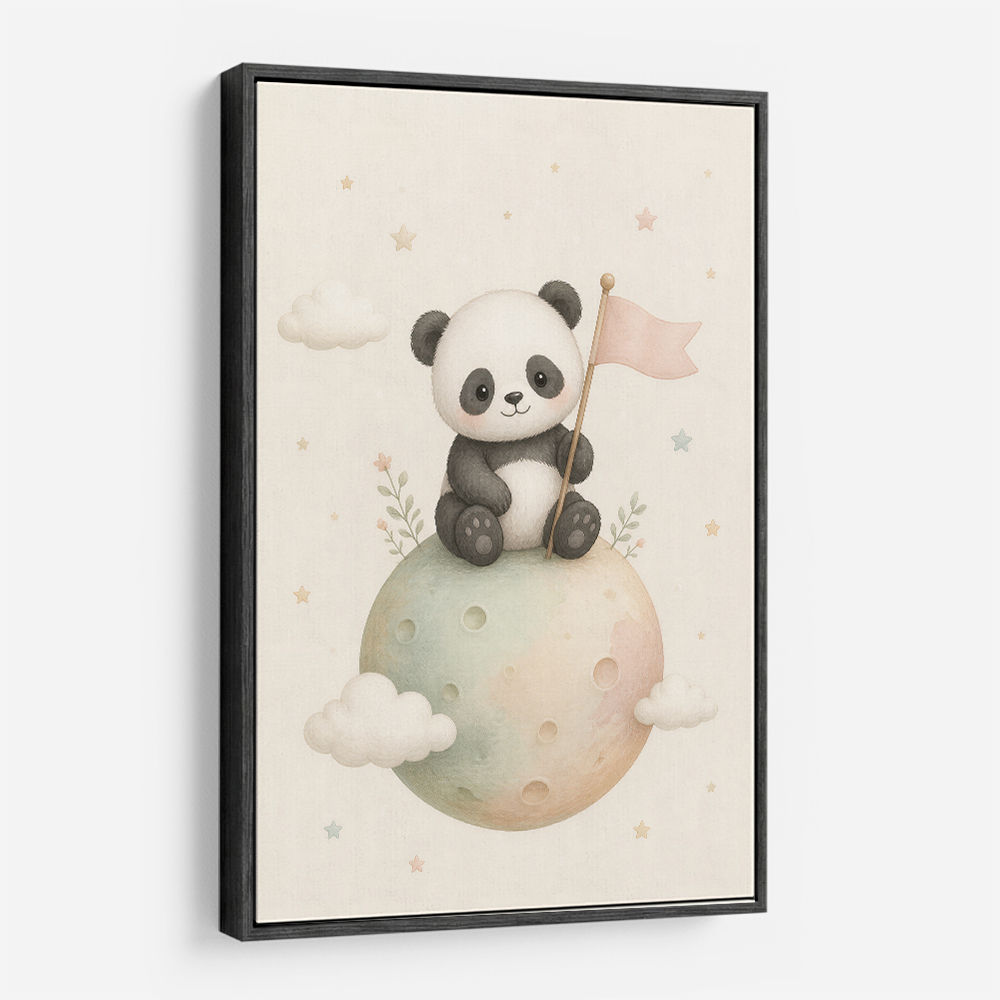 Panda Planet Nursery Wall Art Print