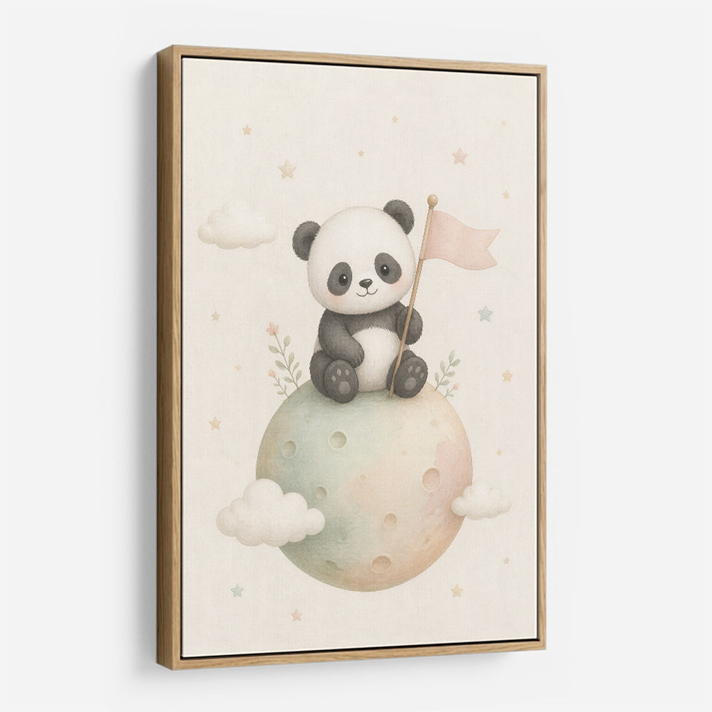 Panda Planet Nursery Wall Art Print