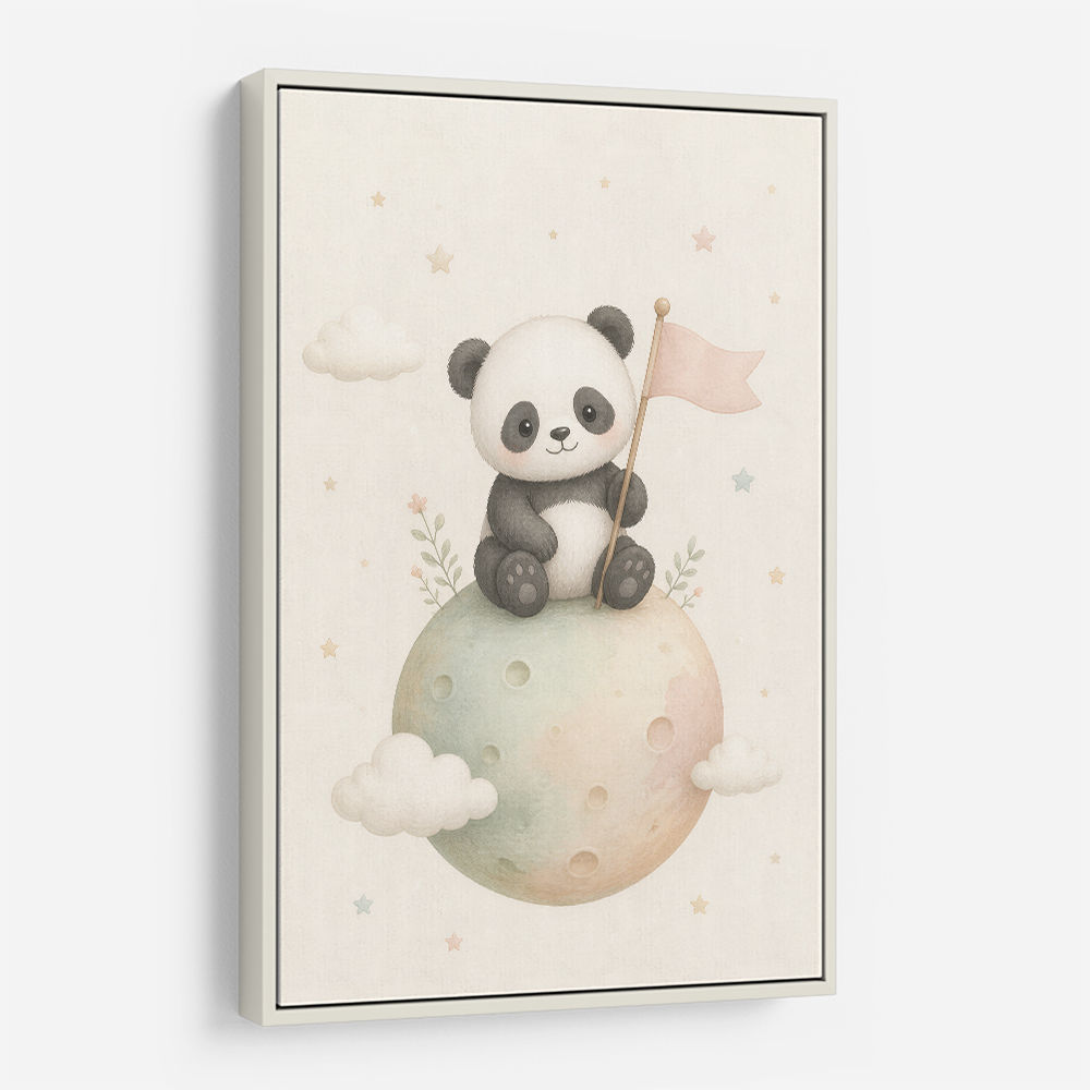 Panda Planet Nursery Wall Art Print