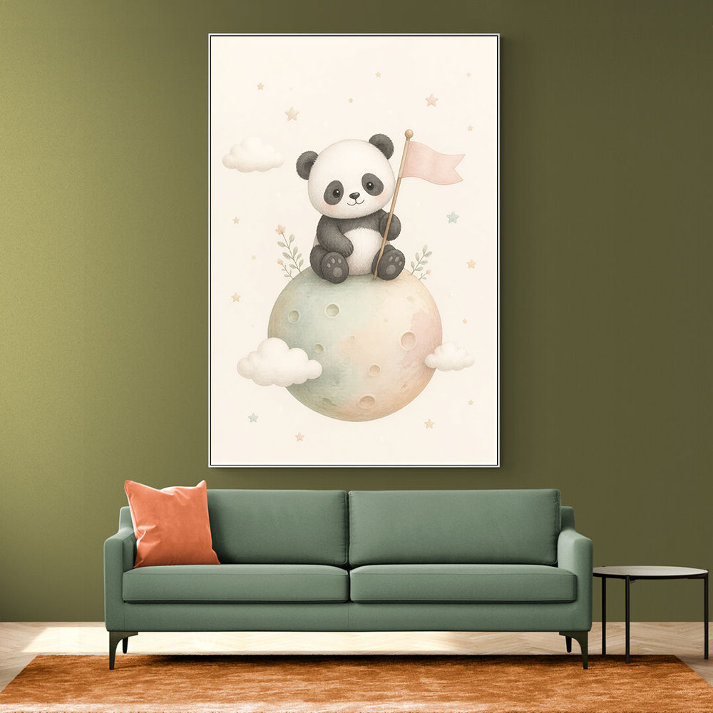 Panda Planet Nursery Wall Art Print