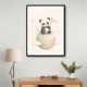 Panda Planet Nursery Wall Art Print