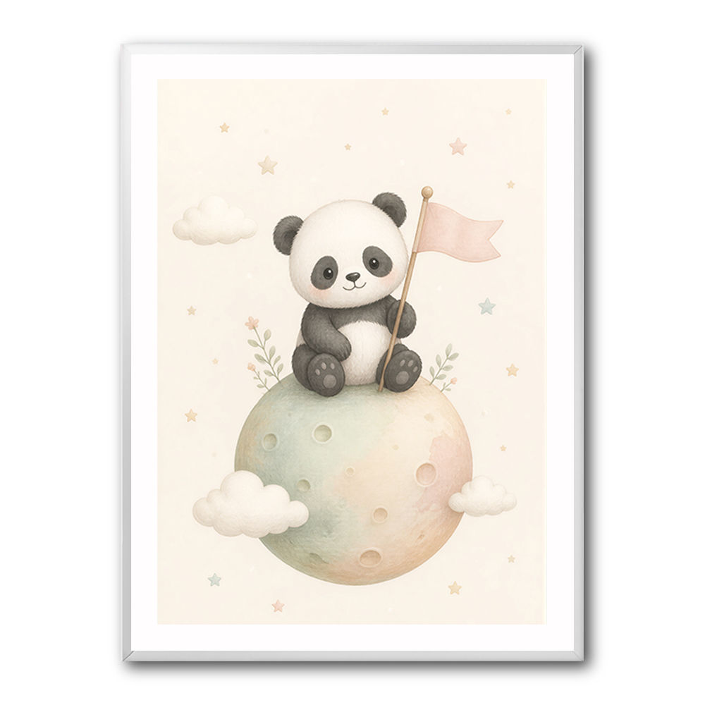 Panda Planet Nursery Wall Art Print