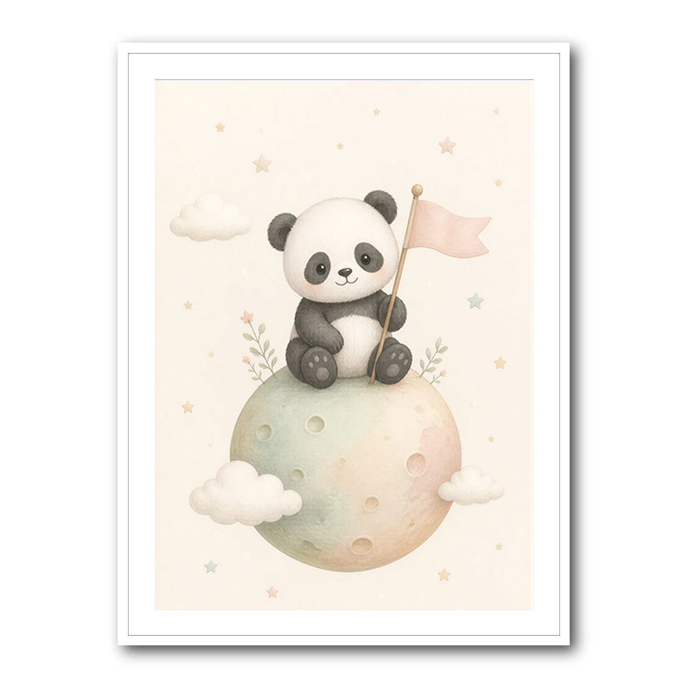 Panda Planet Nursery Wall Art Print