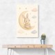 Rabbit On The Moon Nursery Wall Art Print