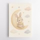 Rabbit On The Moon Nursery Wall Art Print