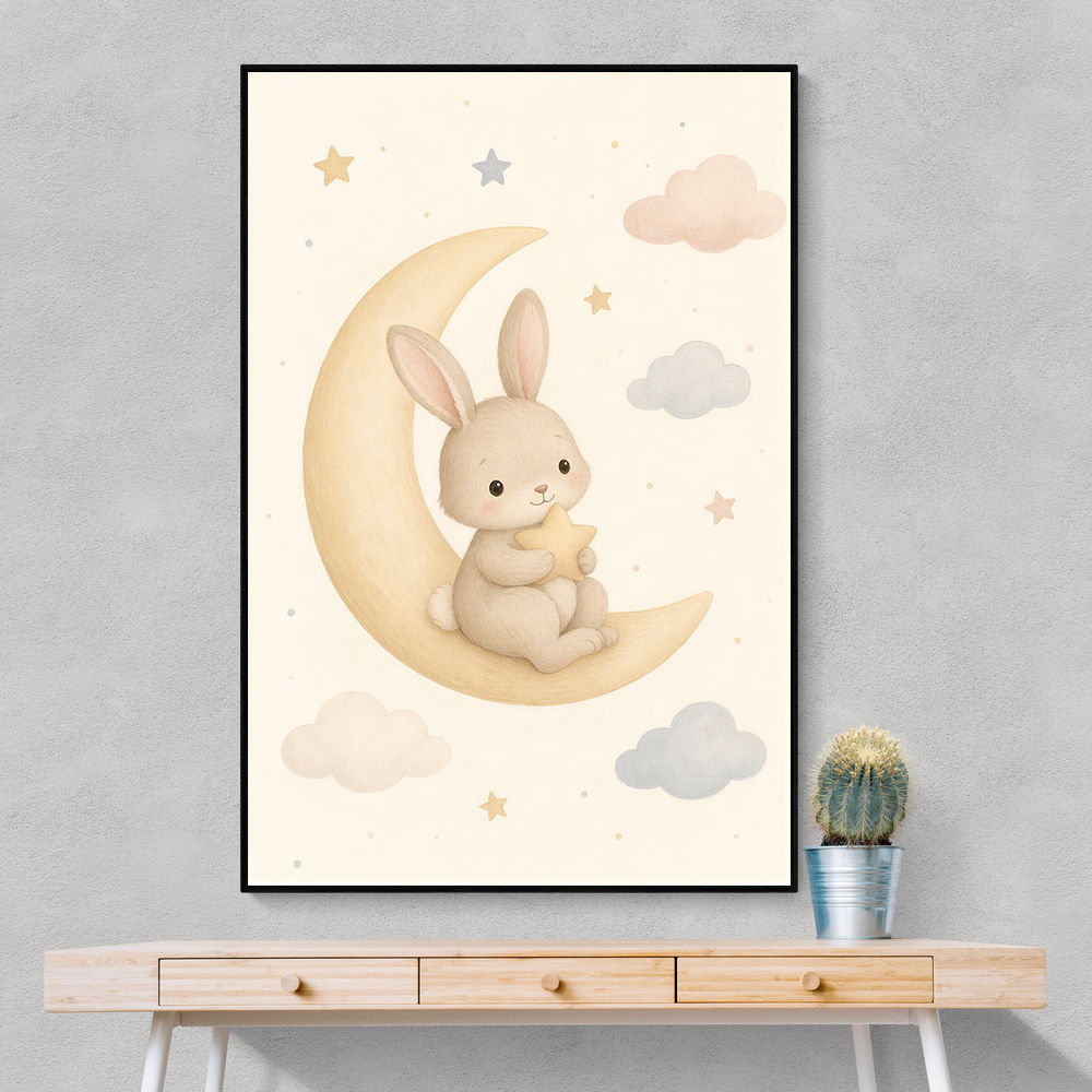 Space Friends Nursery Wall Art Print