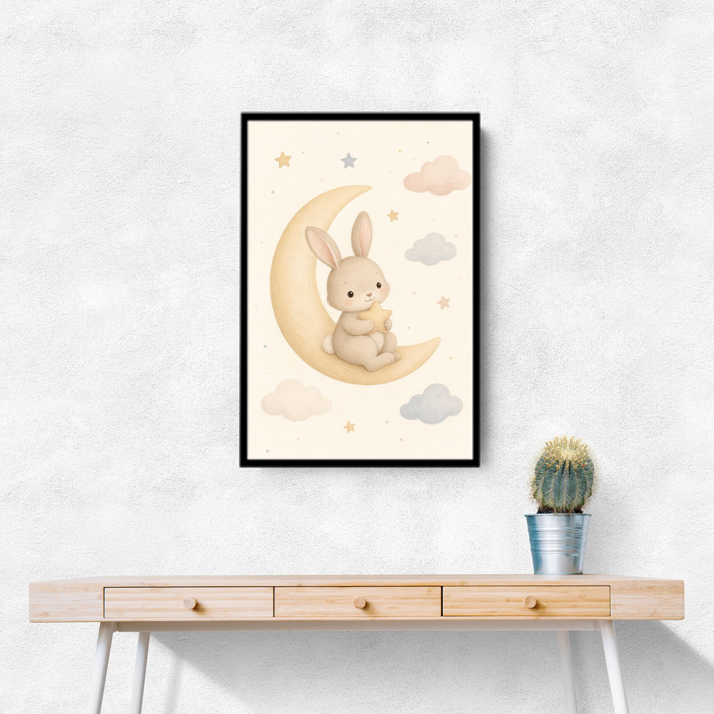 Space Friends Nursery Wall Art Print