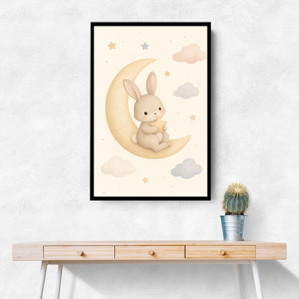 Space Friends Nursery Wall Art Print