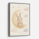 Rabbit On The Moon Nursery Wall Art Print