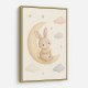Rabbit On The Moon Nursery Wall Art Print