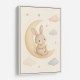 Rabbit On The Moon Nursery Wall Art Print